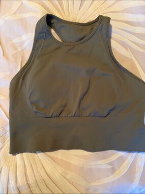 lululemon athletica Olive High-Neck Seamless Sports Bra